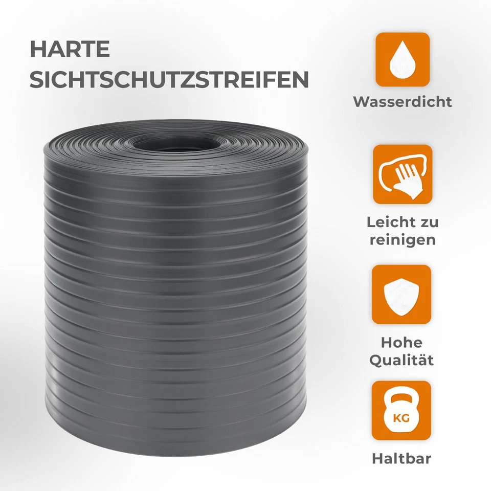 QUEST Tiras de protección visual Esteras de doble barra PVC duro Valla de... - Imagen 2 de 4