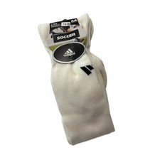 NEW 2 Pairs Adidas Soccer Socks Over The Calf White/Black Mens Shoe Size M 5-8.5