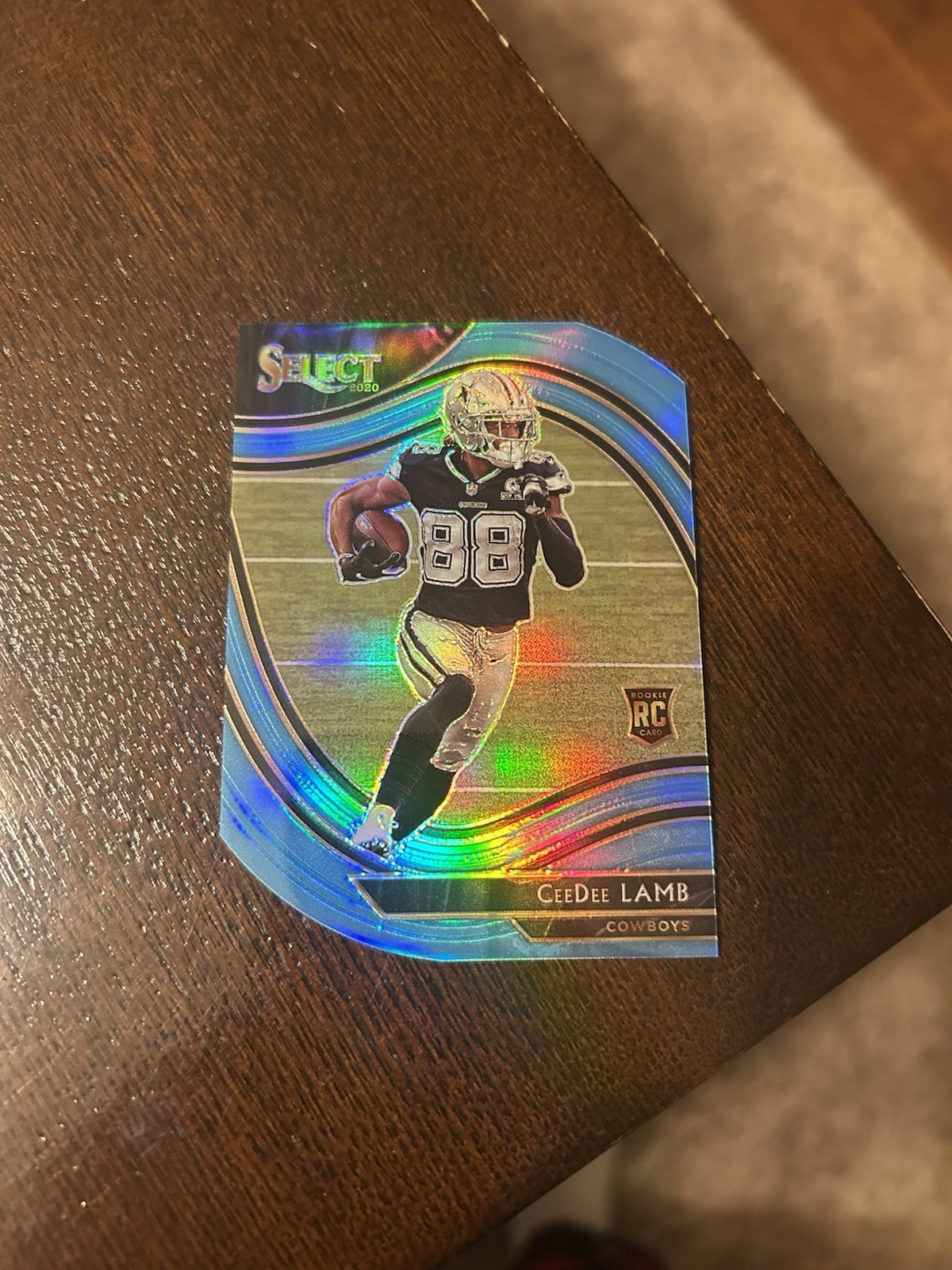 2020 Panini Select #357 CeeDee Lamb Light Blue Prizm Die Cut