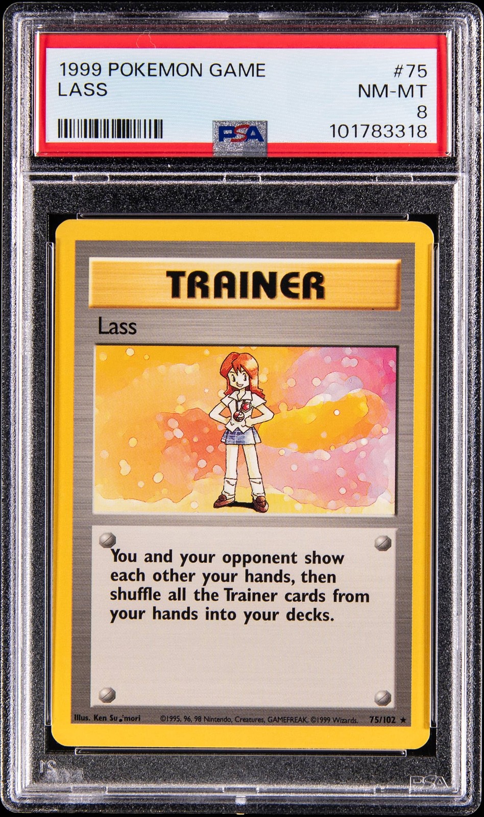 1999 Pokemon Base Set #75 Lass - PSA NM-MT 8