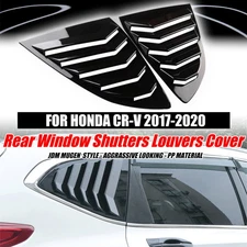 Gloss Black ABS Side Vent Window Scoop Louver Trim For Honda CR-V CRV 2017-2022