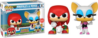 Funko POP Sonic the Hedgehog KNUCKLES & ROUGE 2-Pack GameStop EXCLUSIVE