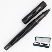Monteverde USA Impressa Rollerball Pen Black with Gunmetal - Smooth Refillable