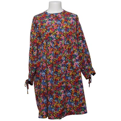 Pieces, Kleid, Größe: S, Mehrfarbig, Polyester, Blumen, Damen #pWg