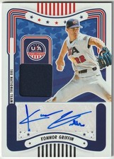 Konnor Griffin 2024 USA Baseball Stars & Stripes Signature Materials Jersey Auto