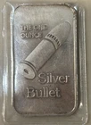 The One Ounce Silver Bullet 1 Troy Oz .999 Fine Art Bar - Vintage