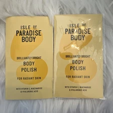 Lot (2) Isle of Paradise Body Brilliantly Bright Body Polish sample packet