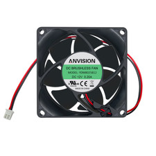 80Mm X 25Mm DC 12V Brushless Cooling Fan, Dual Ball Bearing, 2 Pin