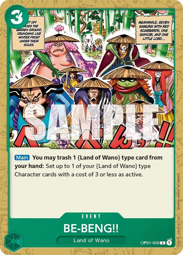 BE-BENG!! - Normal OP01-059 Romance Dawn NM