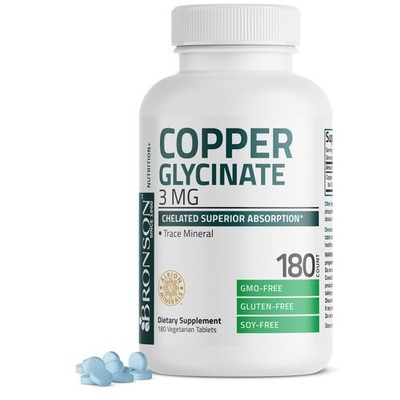 Bronson Copper Glycinate 3mg 180 Tablets