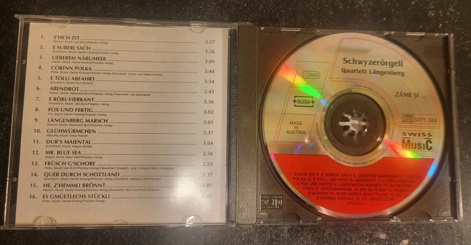 Schwyzerorgeli Quartett Langenberg-Zame Si CD Import OOP Swiss Music  Foto 3 de 3