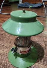 Vintage 70’s Coleman Model 5107 Green Propane Lantern Single Mantle 1974 ~ USA