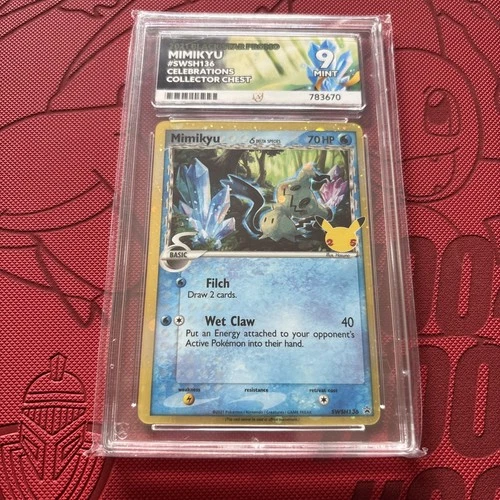 Mimikyu SWSH136 Black Star Holo Promo Celebrations Collected Chest Ace Mint 9
