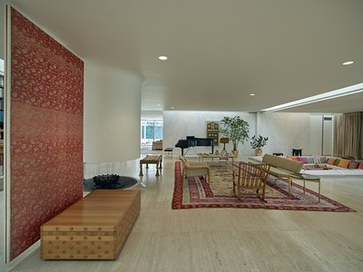 Columbus Indiana Miller House 1957 Living Room Conversation Pit Saarinen