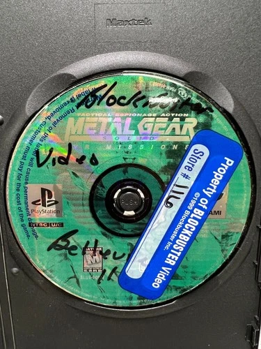 Metal Gear Solid: VR Missions (Sony PlayStation 1, 1999) Resurfaced disc