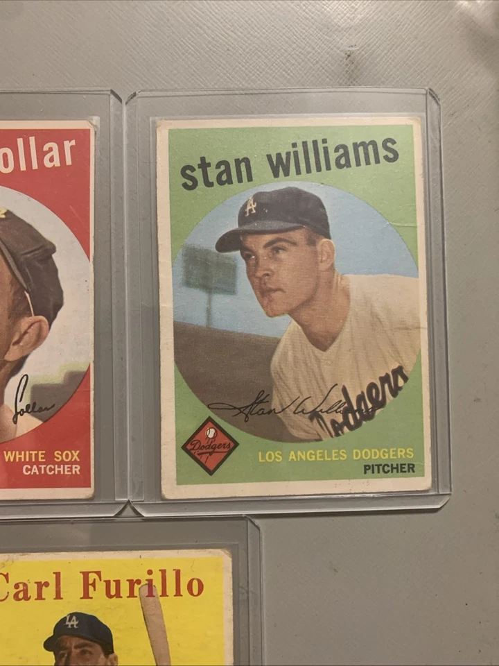 (5) Lote de tarjetas Billy Martin, Sherm Lollar, Stan Williams, Carl Gurillo & Herzog Foto 3 de 4