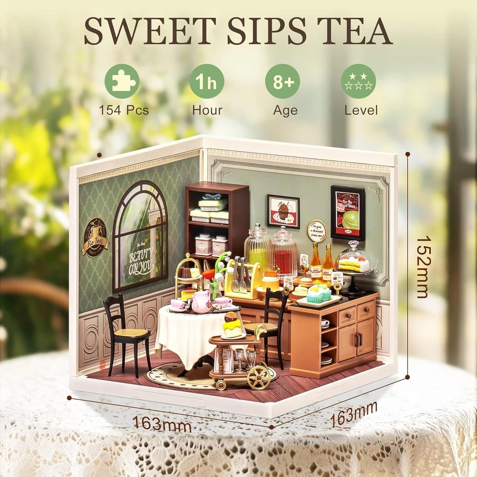 Rolife DIY Miniatur Puppenhaus Kit Sweet Sips Tee Bastelset Spielzeug Erwachsene - Bild 3 von 4