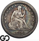1858 Seated Liberty Quarter
