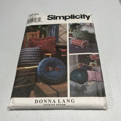 Vintage Simplicity Pattern 8696 Pillows 8 Styles Smocking Bolster Round UNCUT FF