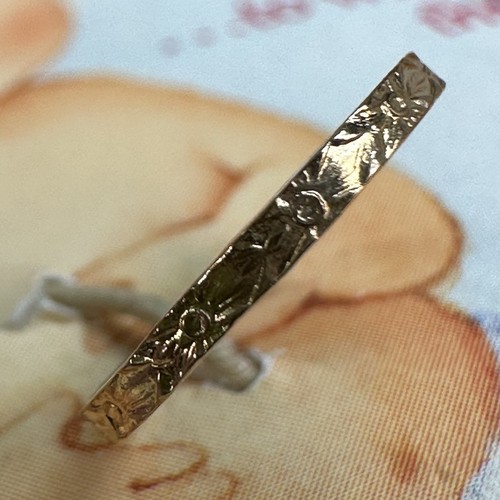 Vintage 10K-P Baby Ring Yellow Gold Floral Band Attached To Congratulations Card - Picture 7 of 15