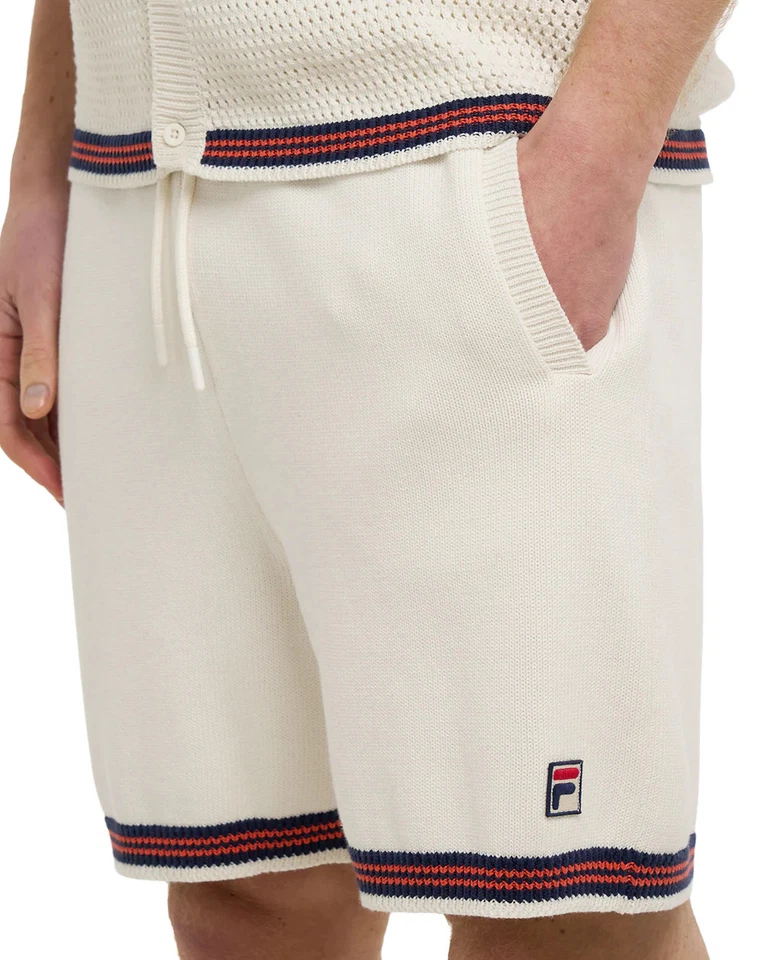 Fila Vintage Clemente Crochet Shorts Gardenia - Image 1 of 1
