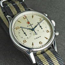 SEAGULL 1963 Sapphire Glass Striped green Band Mechanical Watch 40MM Luminous