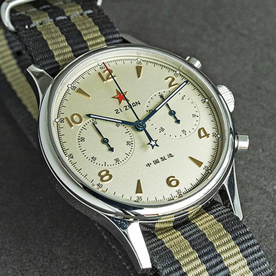 SEAGULL 1963 Sapphire Glass Striped green Band Mechanical Watch 40MM Luminous
