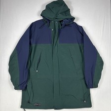 Vintage Eddie Bauer Ebtek Gore-Tex Jacket Men's L Green Lined Full Zip Hooded