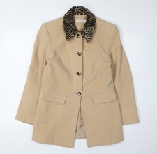 Womens UK Size 12 Charlotte Halton Beige Overcoat