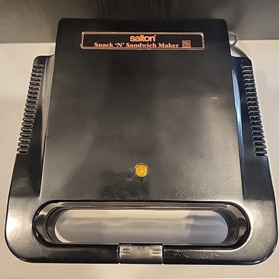 Vintage Salton Snack 'N' Sandwich Maker  Model SA4 Black TESTED 