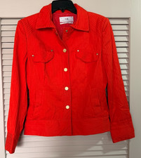 CH Carolina Herrera Jacket Women's Size 10 Made in Spain Snap Front