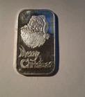 Vintage SilverTowne 1990 Santa Claus Merry Christmas 1 oz .999 Fine Silver Bar