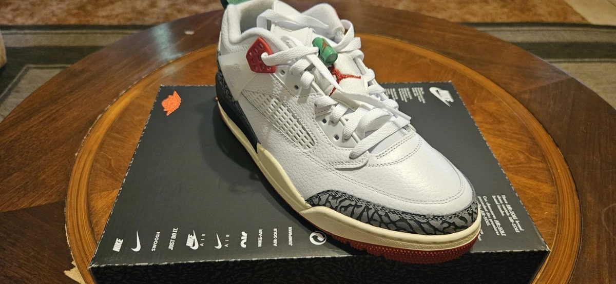 Jordan Spizike Low SE Größe 9,5 Herren rot schwarz auf weiß. Mexiko Farben