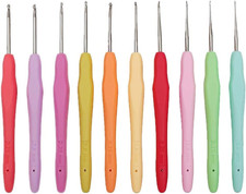 10 Size Small Crochet Hooks, Ergonomic Crochet Hooks for Thread 0.5Mm 2.75Mm