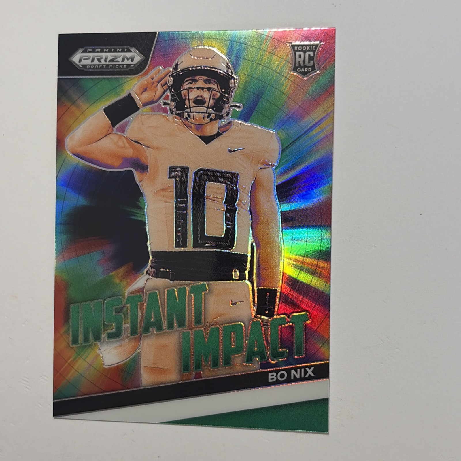 2024 Panini Prizm Draft Picks - Instant Impact Bo Nix #II-BN Green Prizm (RC)