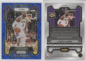 2023-24 Panini Prizm Blue Sparkle Prizm /144 LeBron James #63