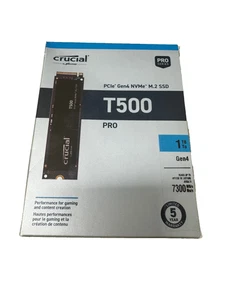 NEW Cruciales T500 Pro Series 1TB M.2 Interne SSD PCIe 4.0 CT1000T500SSD8