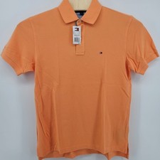 NWT Tommy Hilfiger Men's M Short-Sleeve Classic Fit Polo Shirt Light Orange
