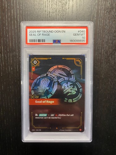 Seal of Rage graded PSA 10 for sale on eBay