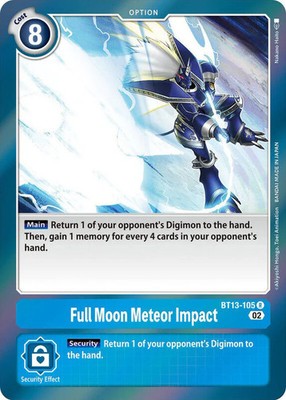 Foil Full Moon Meteor Impact BT13-105 R Versus Royal Knights Digimon TCG