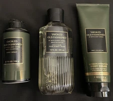 (3) - Bath & Body Works SMOKED OLDFASHIONED Men’s Collection Spray, Cream, Gel