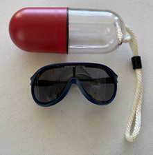 Rare Vintage Uvex Blue Sports Polavision Anti-Fog Goggles Sunglasses Case, Nice