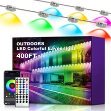 150FT RGB Outdoor Waterproof Lights with App Remote Music Sync for Holiday Chris
