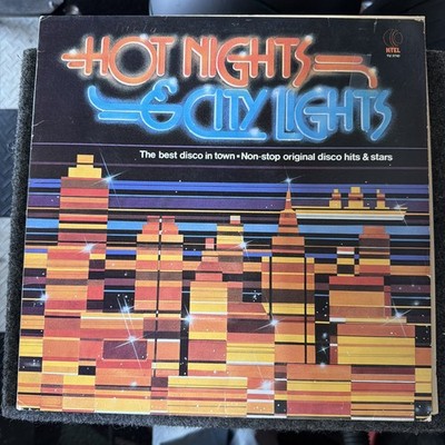 K-Tel Hot Nights & City Lights Vinyl LP, 1979 Disco Compilation  VG+