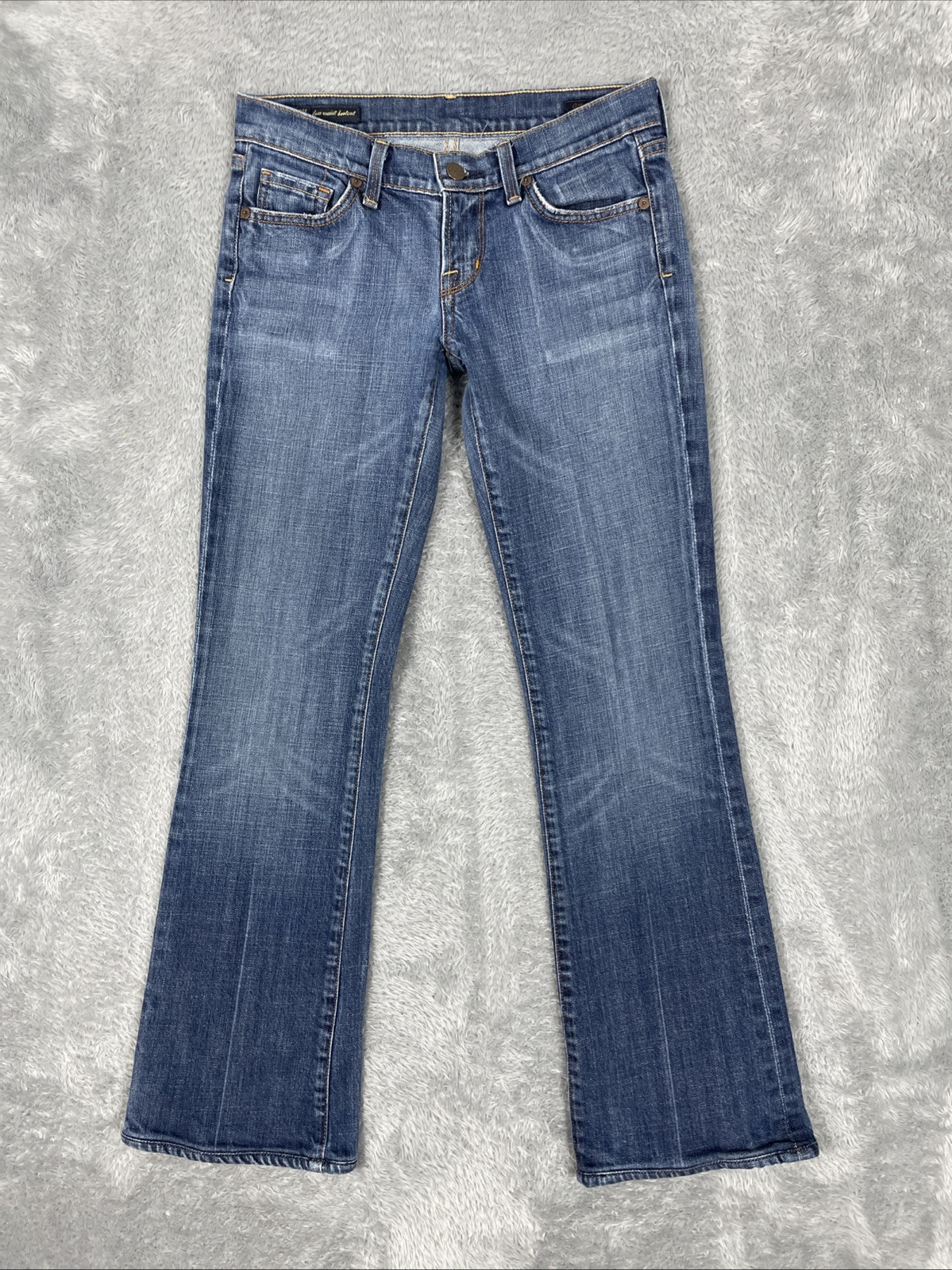 Citizens of Humanity Low Rise Bootcut Jeans Womens Blue Kelly 26 Hemmed