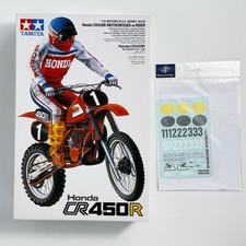 TAMIYA HONDA CR450R w/RIDER 1/12 . Item14018 w/DECALS From Japan11