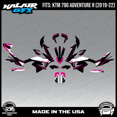 Graphics Kit for KTM 790 ADVENTURE R (2019-2022) Evader Series - Magenta