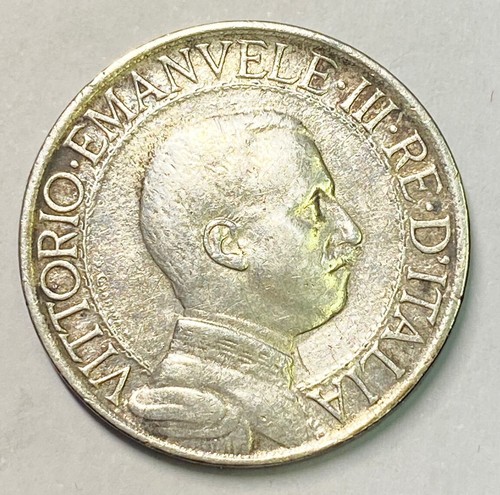HN Regno d'Italia Vittorio Emanuele III 1910 Lire 1 Ag Gig#134 BB. q922 - Picture 2 of 2