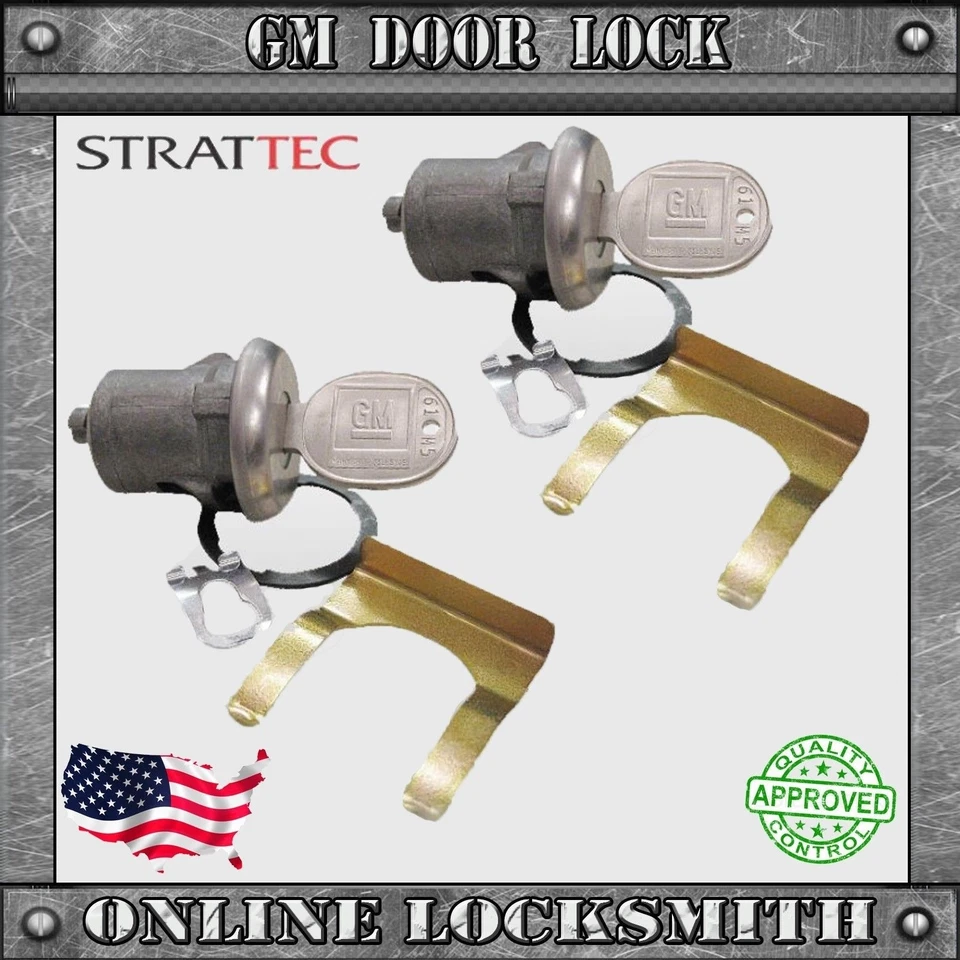 Новая пара дверных замков для Chevrolet 1970+ с ключами логотип GM OEM Strattec 608307 - Изображение 4 из 4