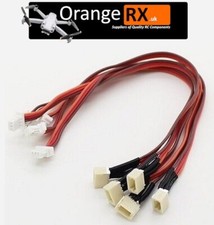 120mm JST-SH1.0 Servo extension Leads Bag of FIVE - Micro RC- orangeRX - UK